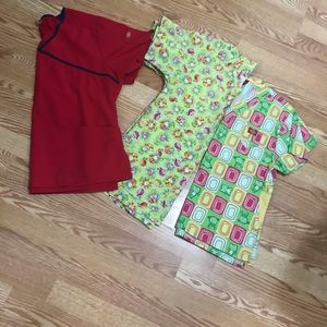 LOT 3 scrub tops size small